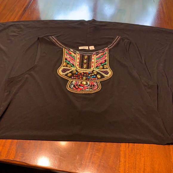 Black dress with beaded detail - Picture 4 of 5